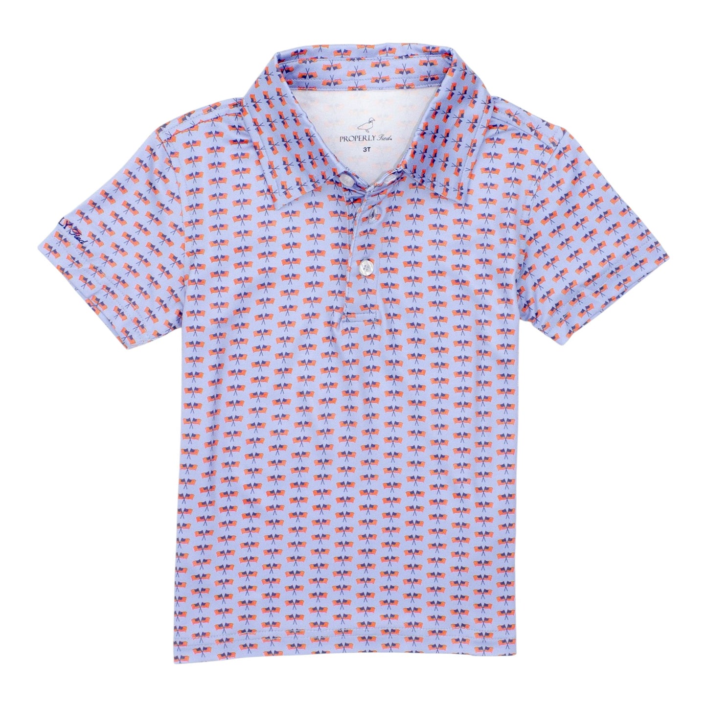 Properly Tied Freedom Flag Inlet Polo