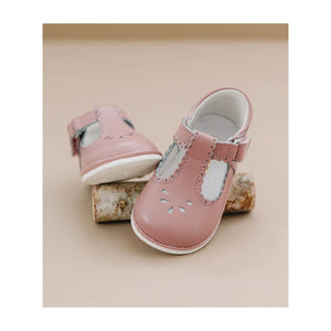L'Amour Dottie Scalloped T-Strap Mary Jane (Baby)
