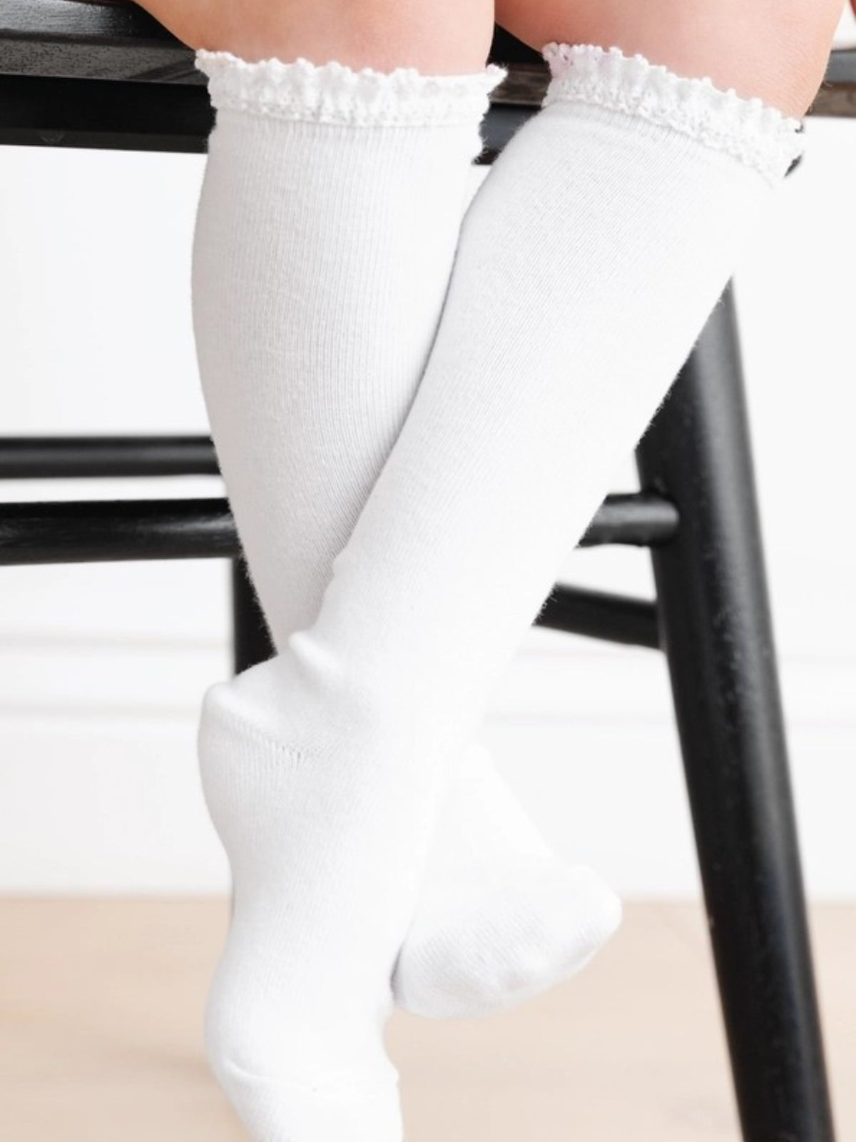 Little Stocking Co. Lace Top Knee-High Socks