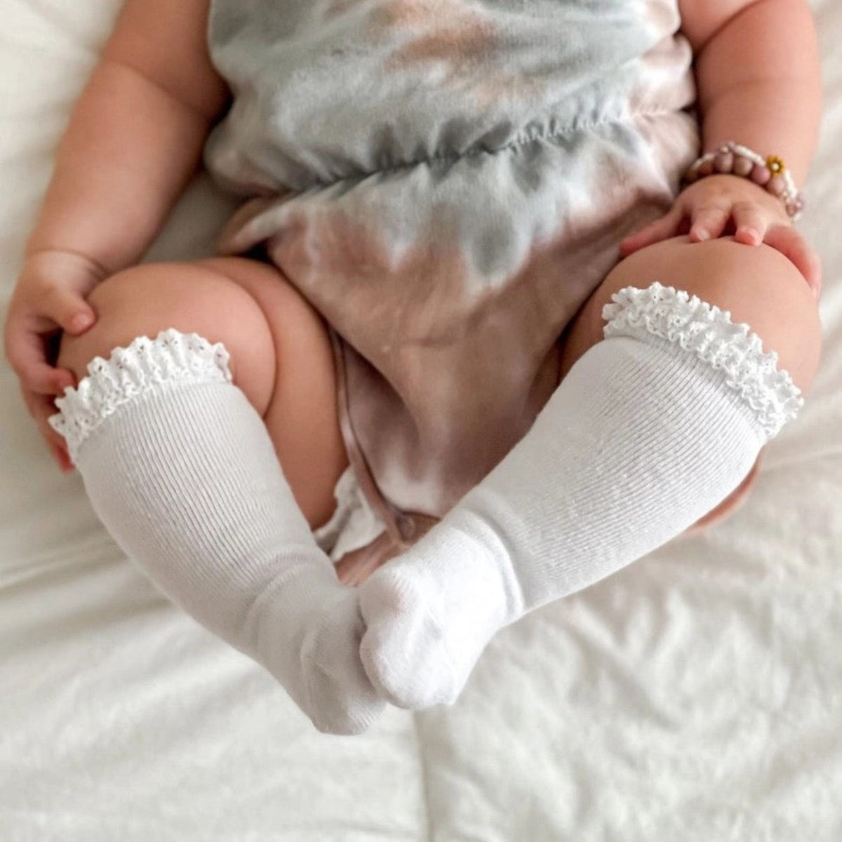 Little Stocking Co. Lace Top Knee-High Socks