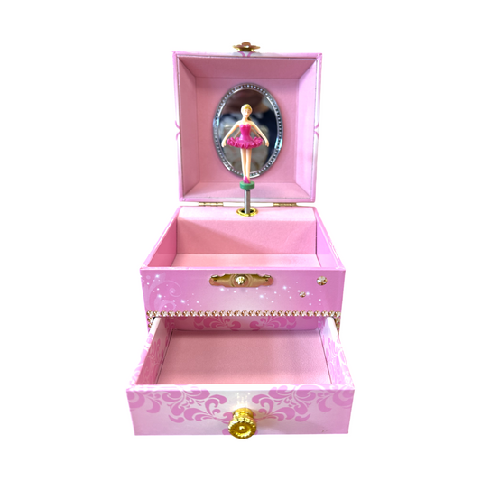 Pink Poppy Romantic Ballet Small Musical Jewelry Box