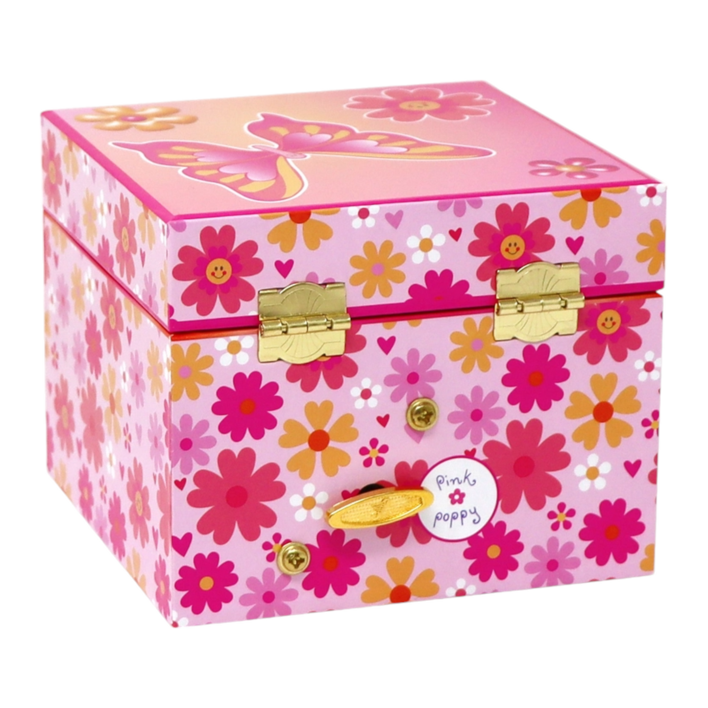 Pink Poppy Vibrant Vacation Small Musical Jewellery Box