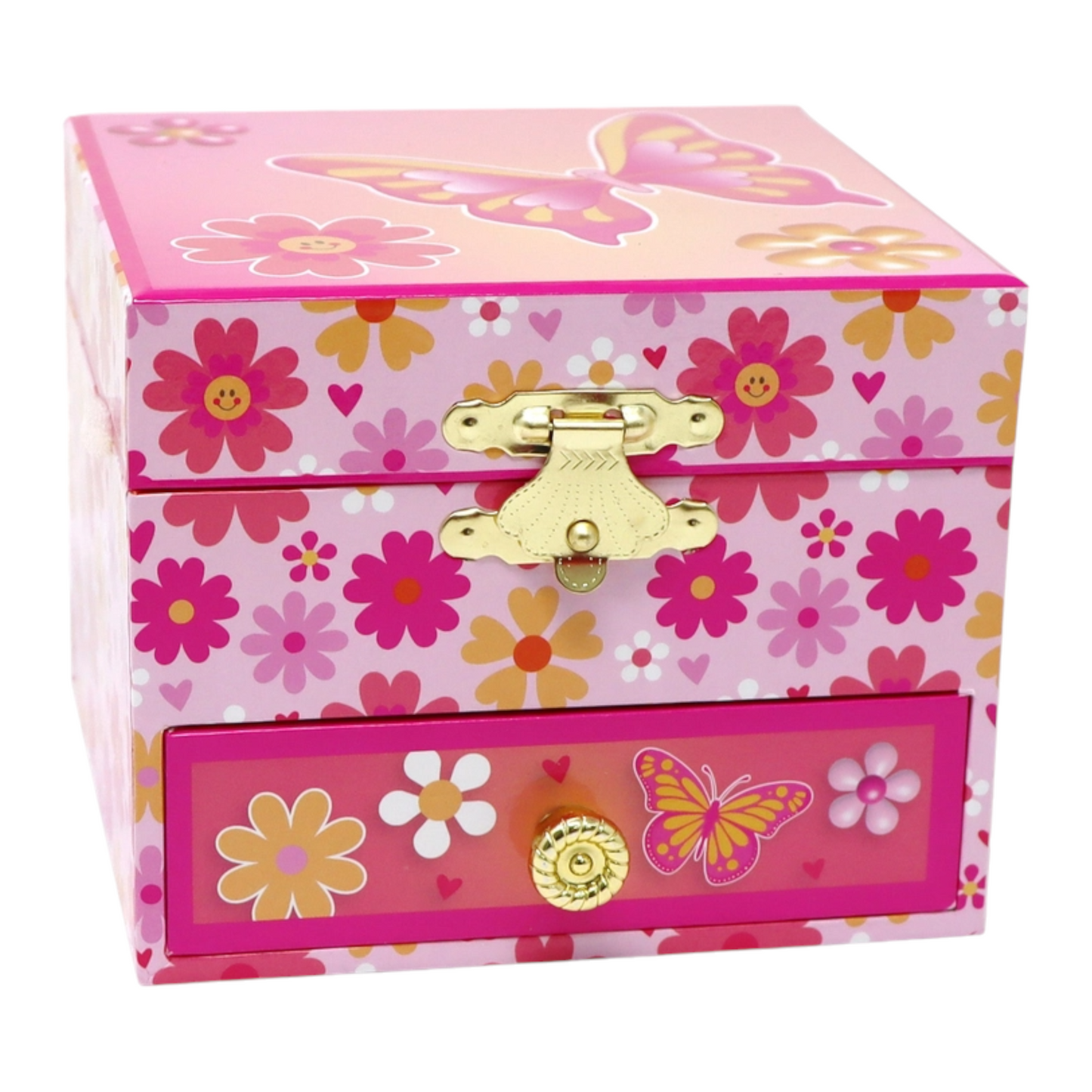 Pink Poppy Vibrant Vacation Small Musical Jewellery Box