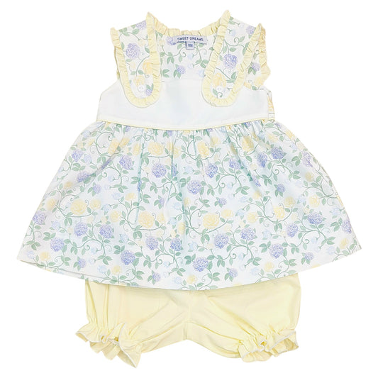 Sweet Dreams Ruffle Trim Floral Bloomer Set