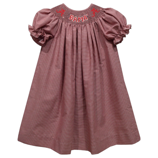 Vive La Fete Alabama Smocked Gingham Bishop Dress