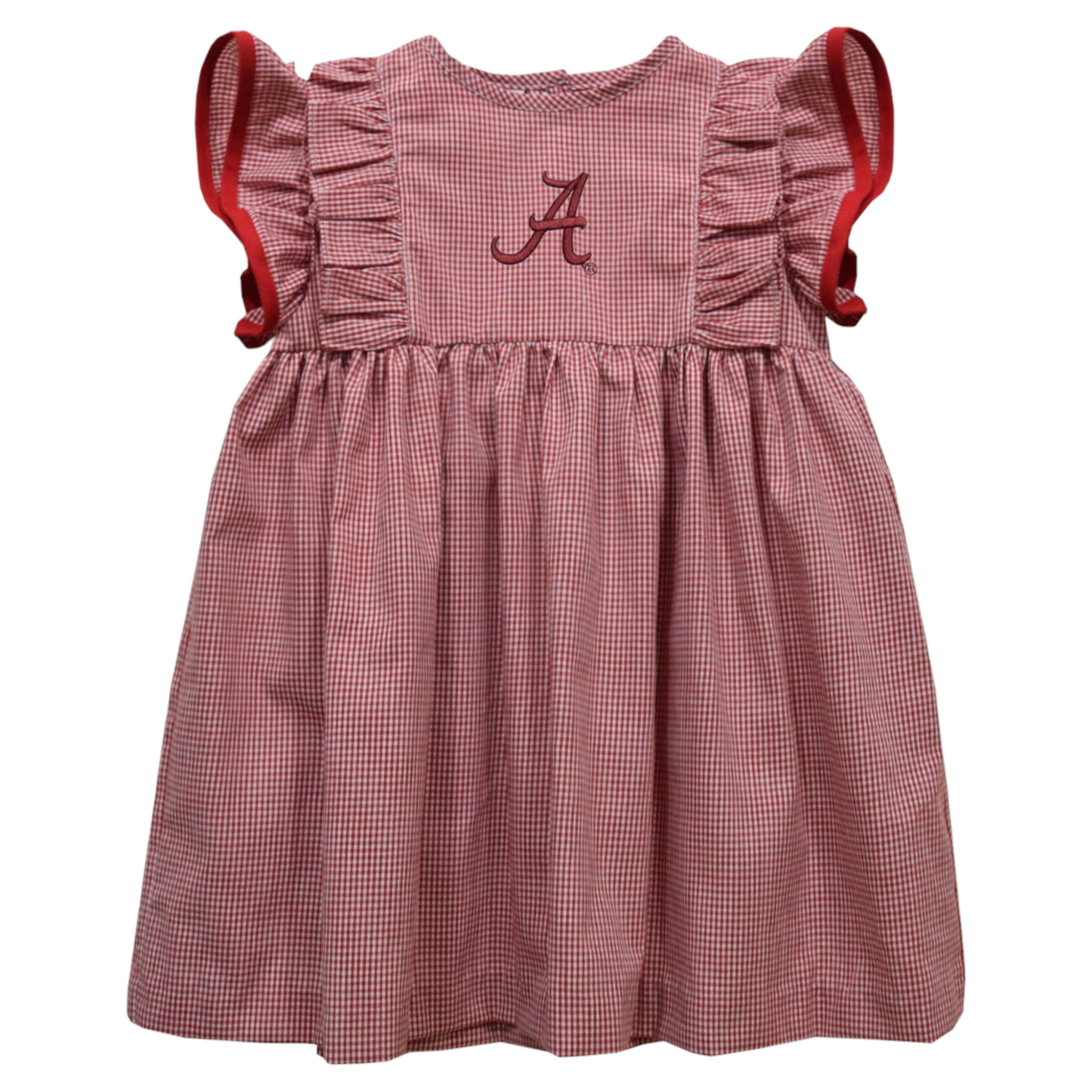 Vive La Fete Alabama Embroidered Gingham Ruffle Dress