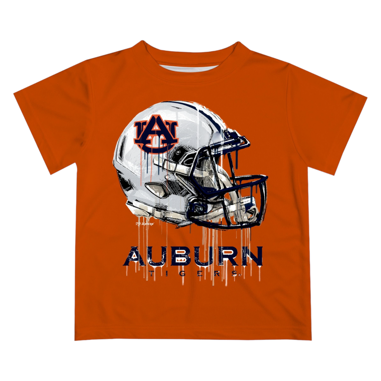 Vive La Fete Auburn Dripping Football Helmet Tee