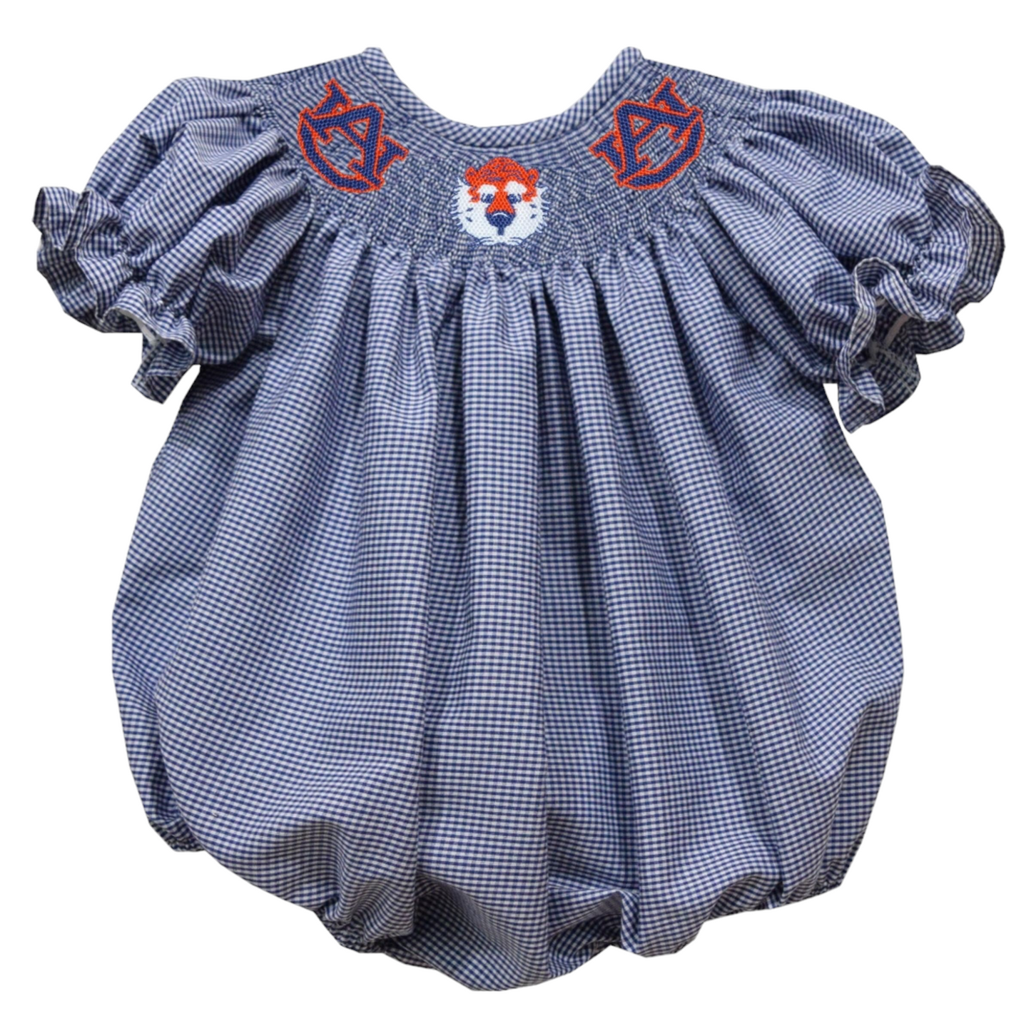 Vive La Fete Auburn Smocked Gingham Bubble