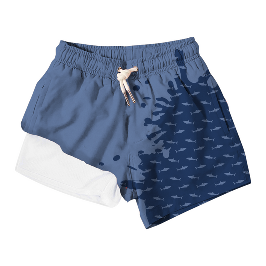 Bermies Color Switch Swim Trunks with Liner