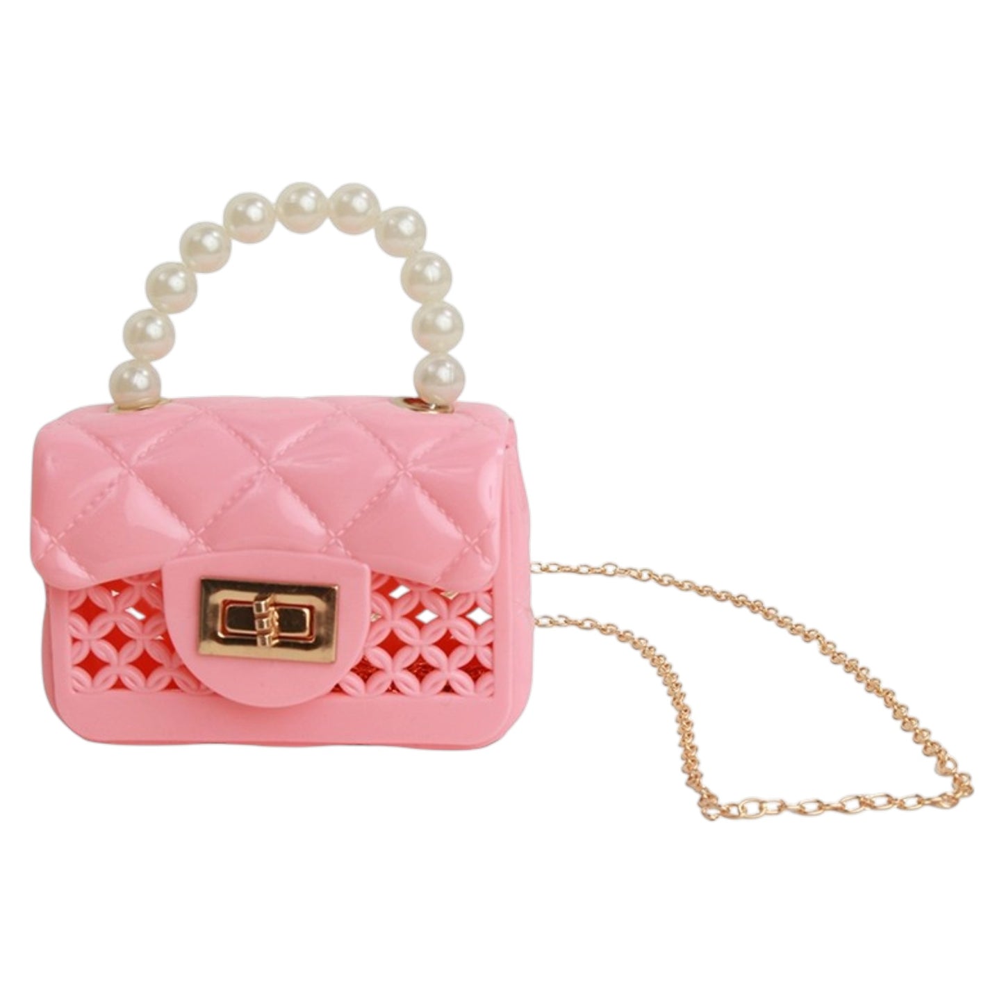 Sparkle Sisters Pearl Jelly Cage Purse