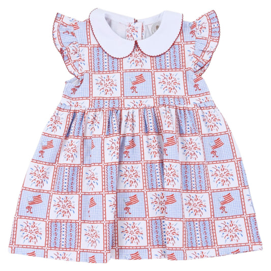 Cypress Row Penelope Patriotic Patchwork Dress