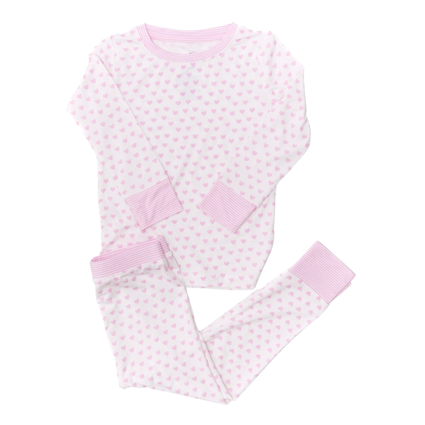 The Uptown Baby Heart And Stripes Pajama Set