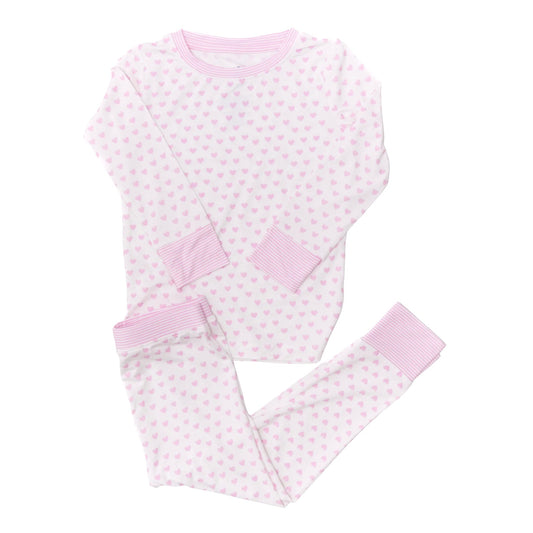 The Uptown Baby Heart And Stripes Pajama Set
