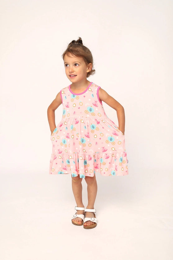 Southern Slumber Princesses Tiered Twirl Dress with Pockets