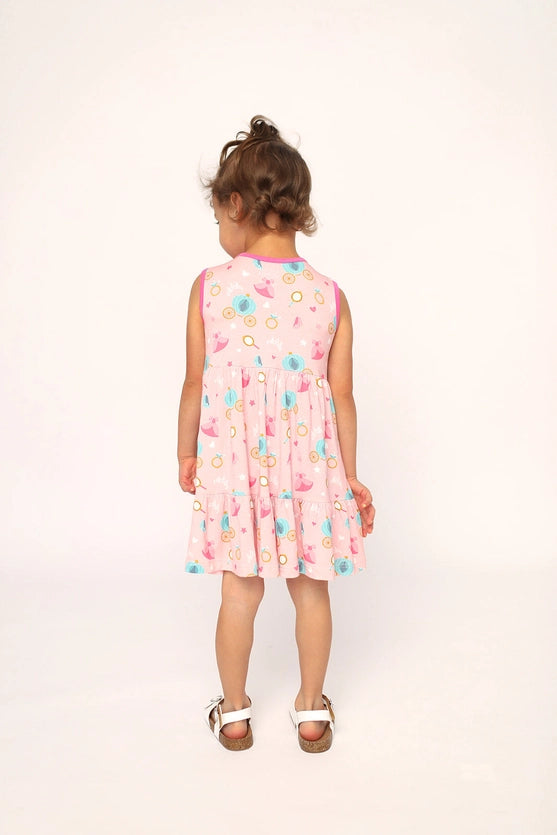 Southern Slumber Princesses Tiered Twirl Dress with Pockets