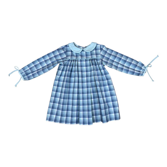 Anvy Flora Plaid Dress With Ties