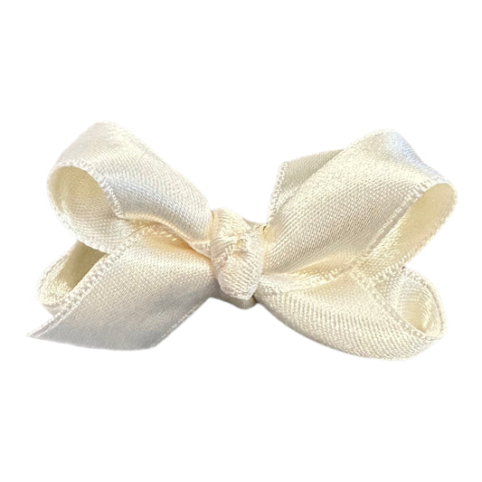 Wee Ones Baby French Satin Hair Bow On Pinch Clip