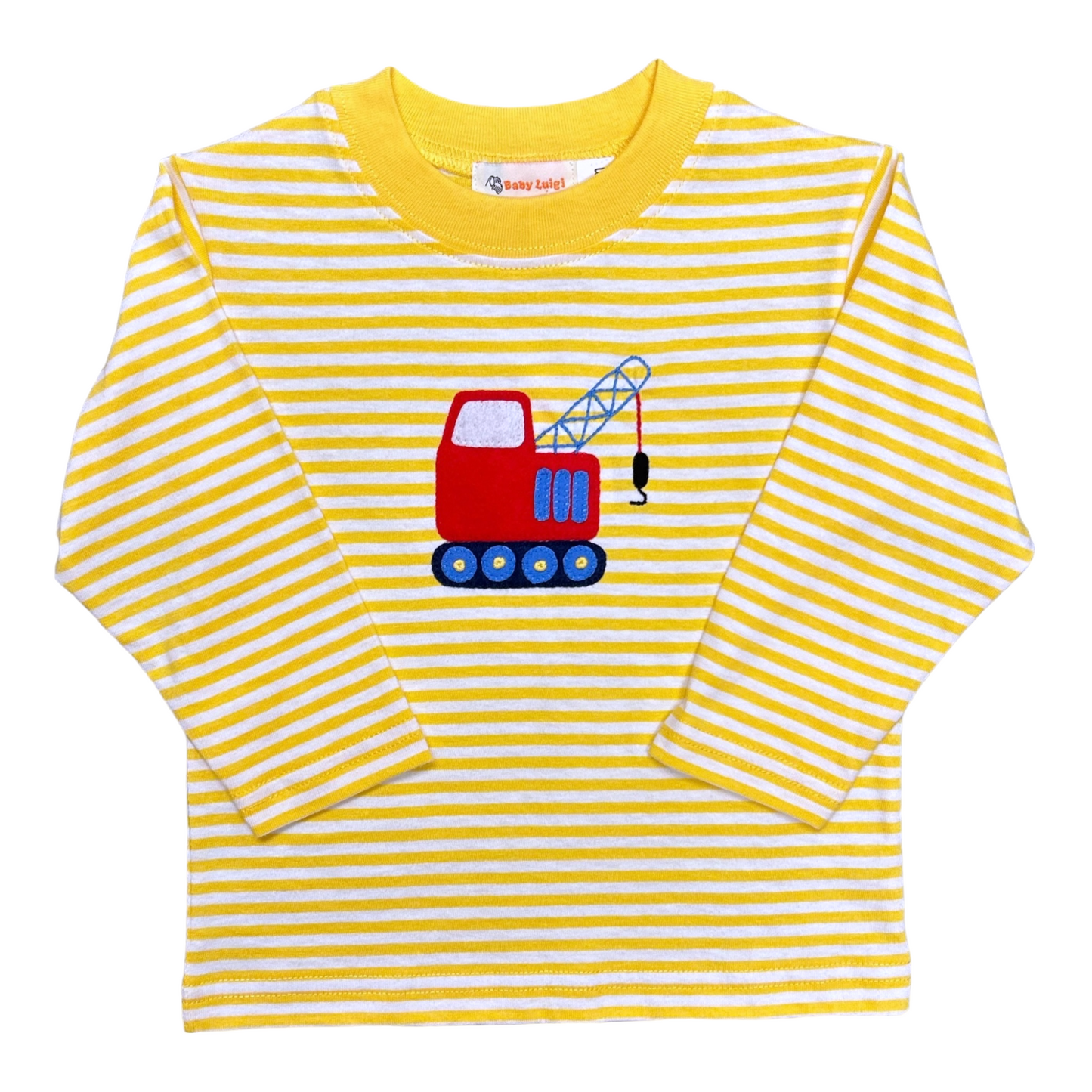 Luigi Crane Hand Applique Stripe Tee