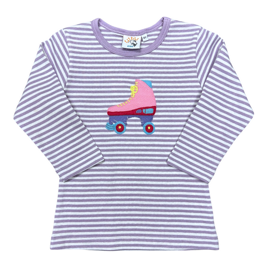 Luigi Skate Hand Applique Stripe Tee