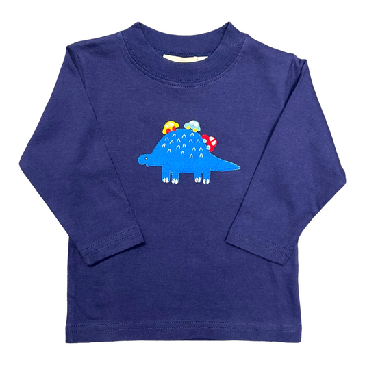 Luigi Dinosaurs With Cars Hand Applique Tee