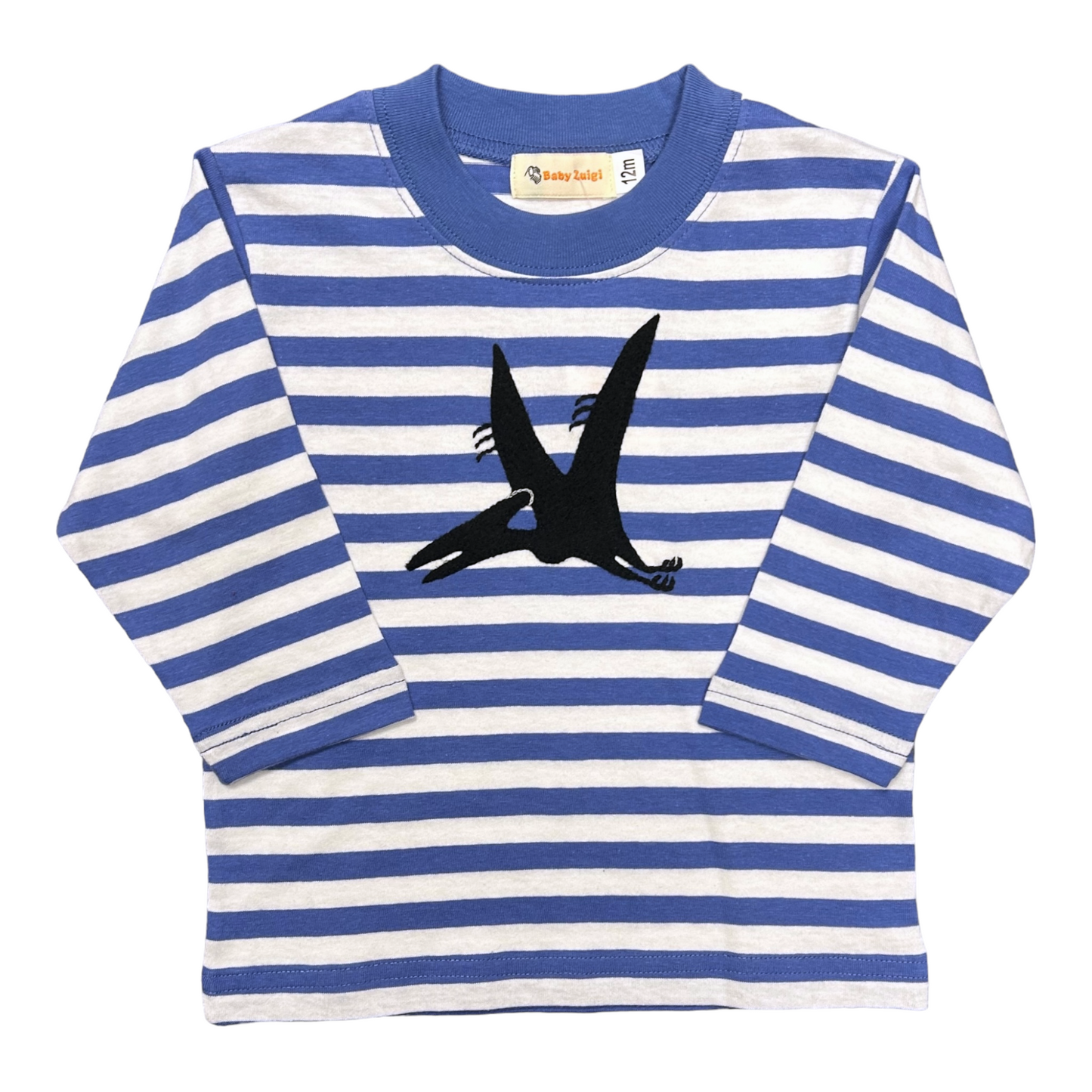 Luigi Pterodactyl Hand Applique Stripe Tee