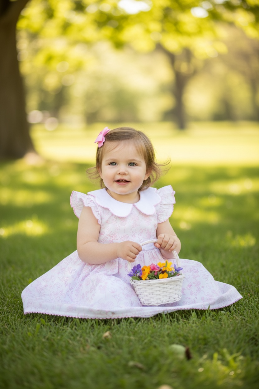 True Bunny Scallop Collar Dress