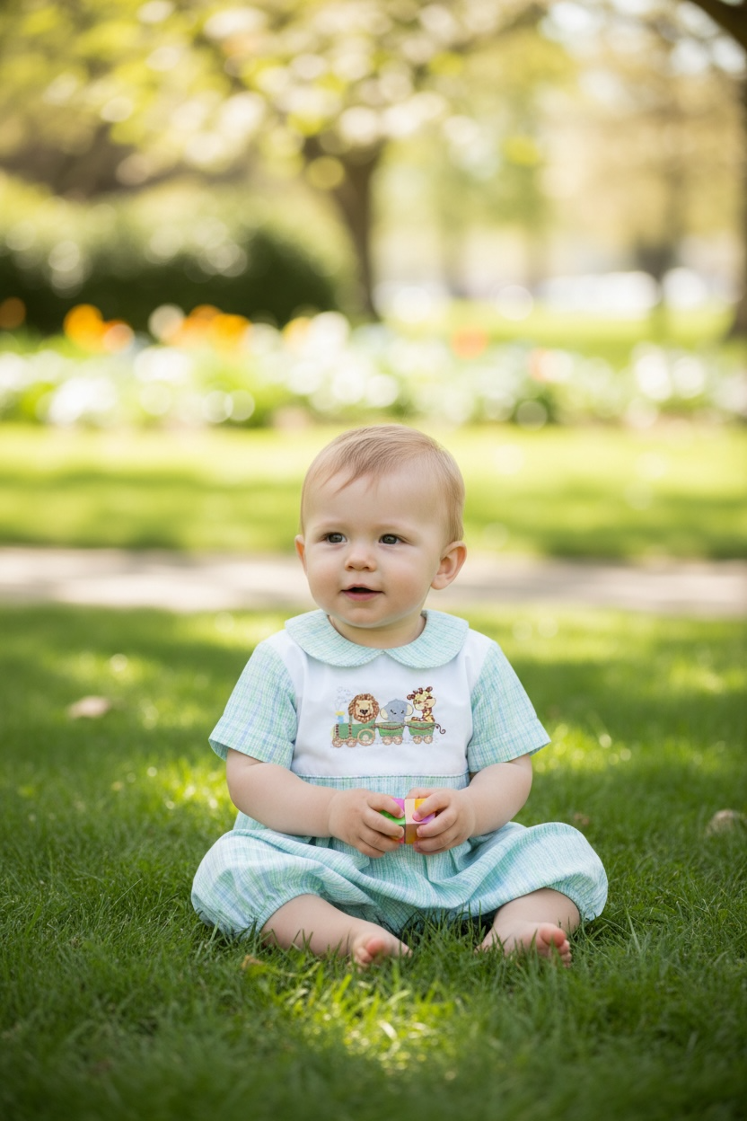 Bailey Boys Zoo Choo Dressy Bubble