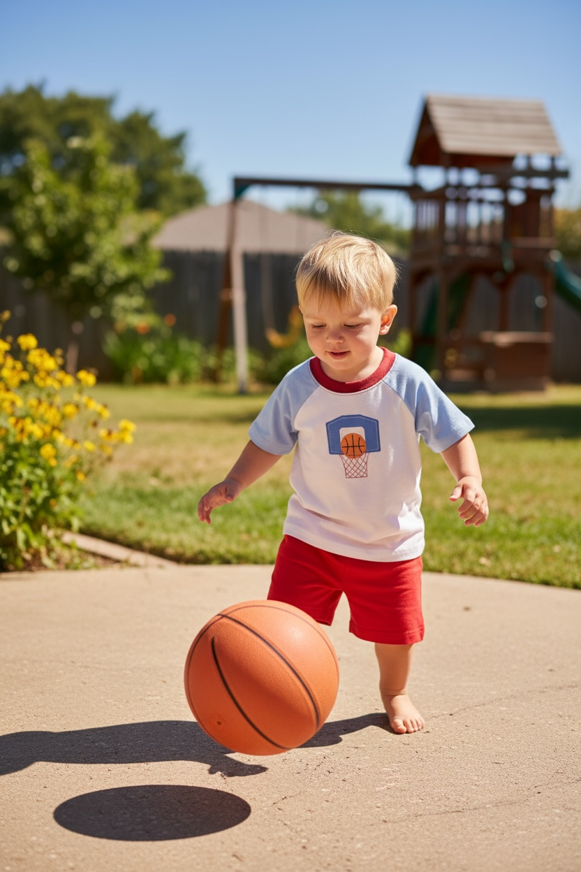 Luigi Backboard With Basketball T-Shirt