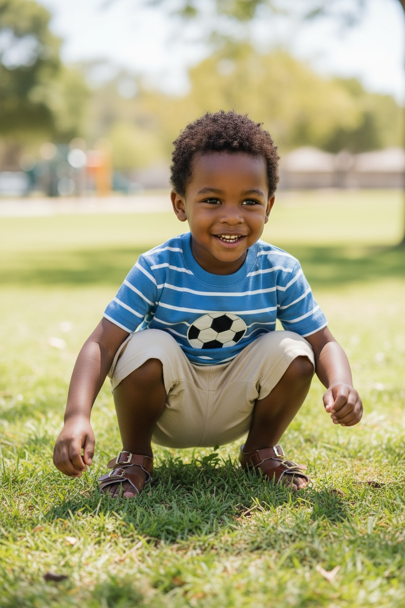 Luigi Striped Soccer Ball T-Shirt