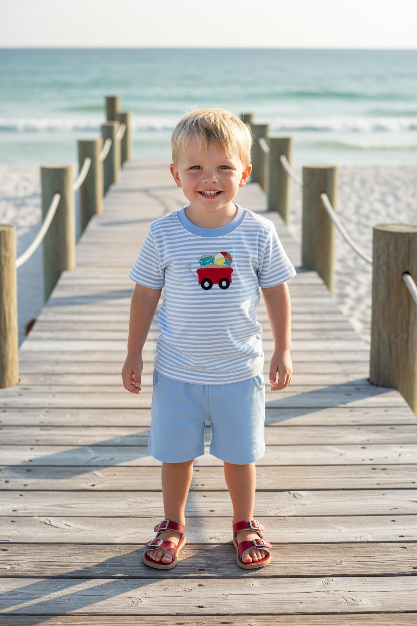 Luigi Striped Beach Wagon T-Shirt