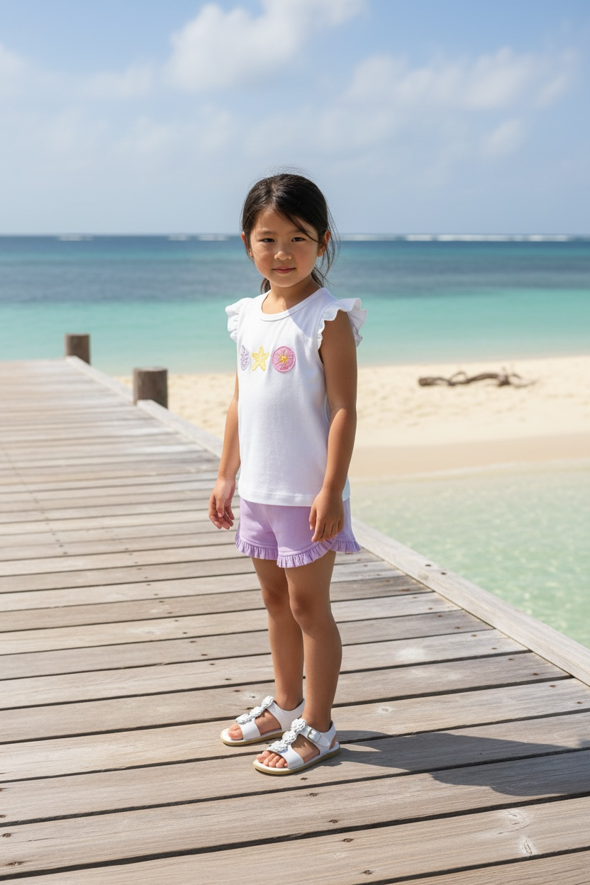 Luigi Solid Ruffle Sport Short