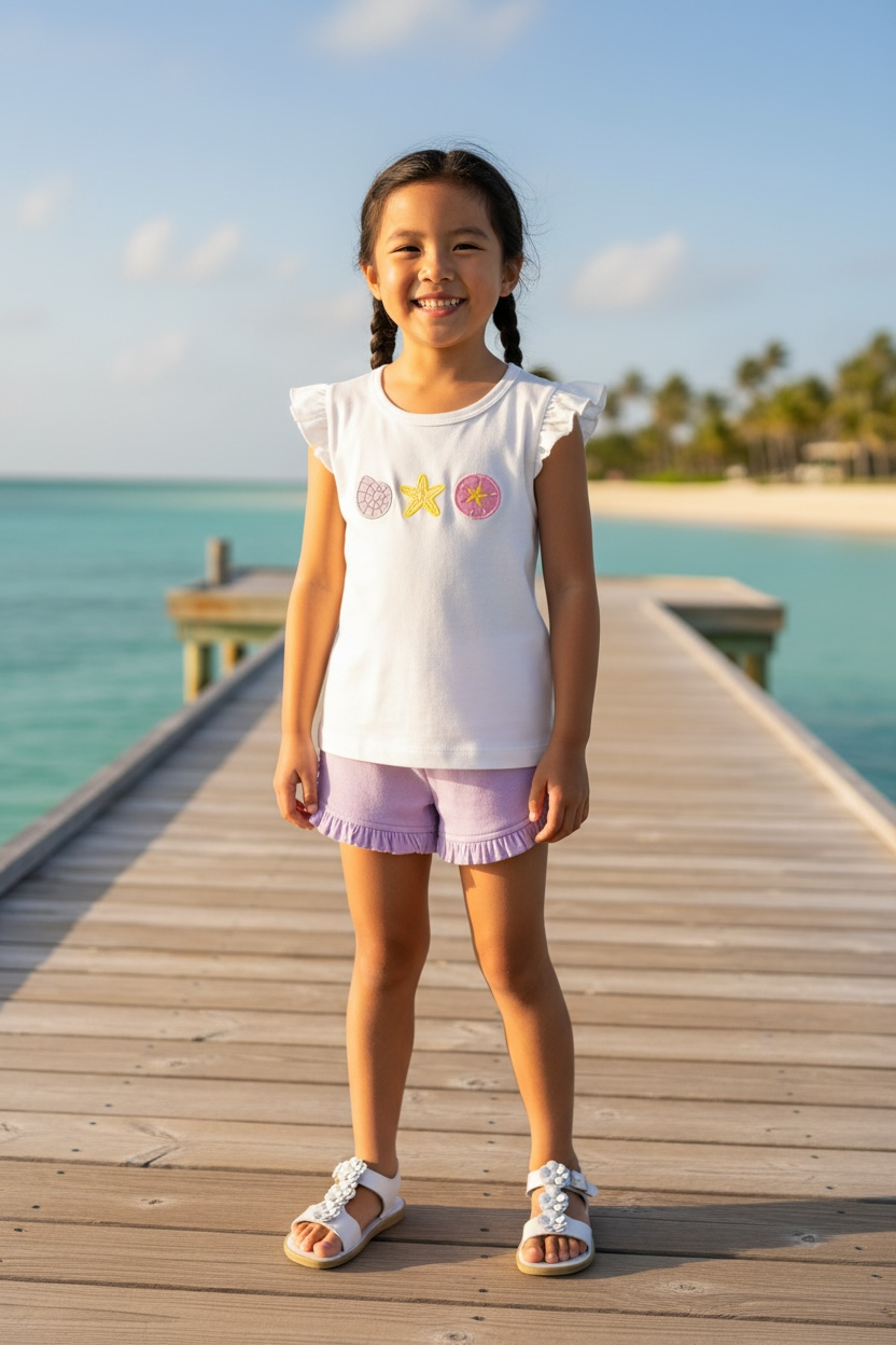 Luigi Solid Ruffle Sport Short