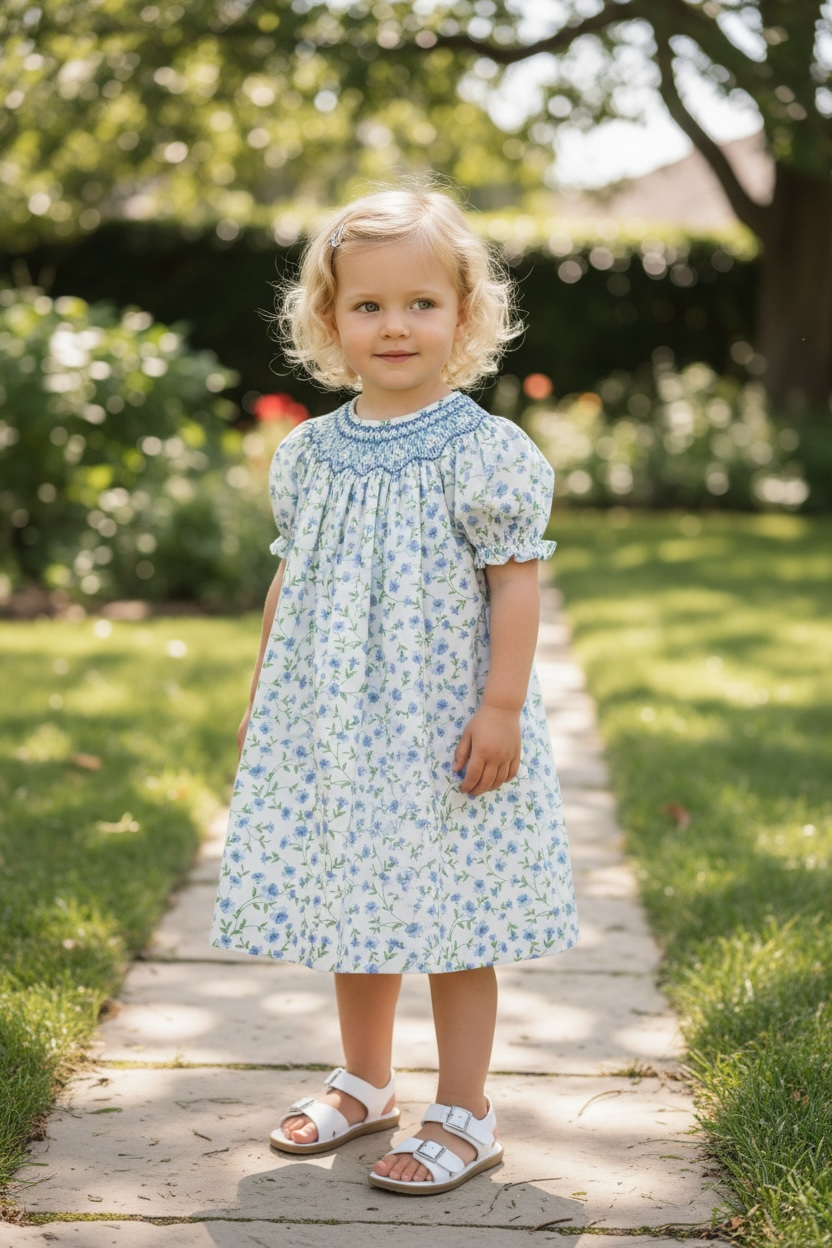 Sweet Dreams Smocked Glory Floral Dress
