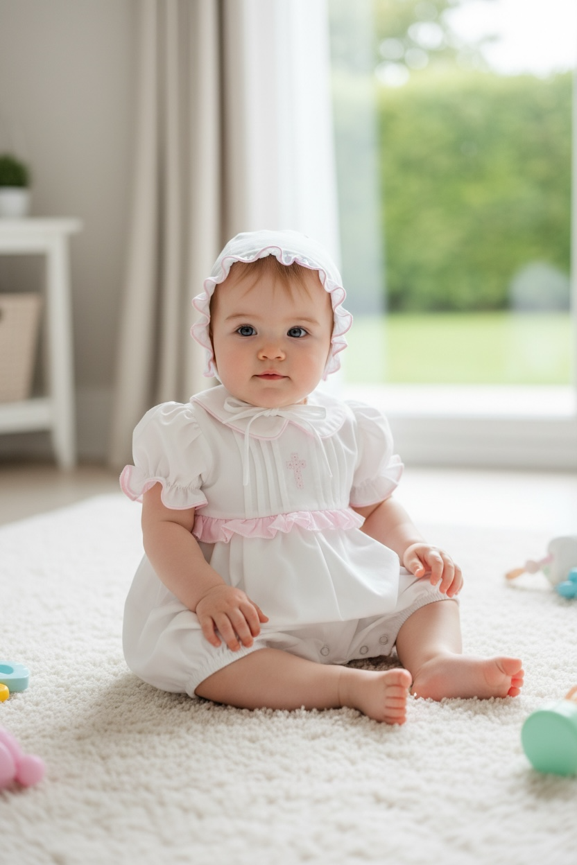 Sweet Dreams Embroidered Cross Bubble Set