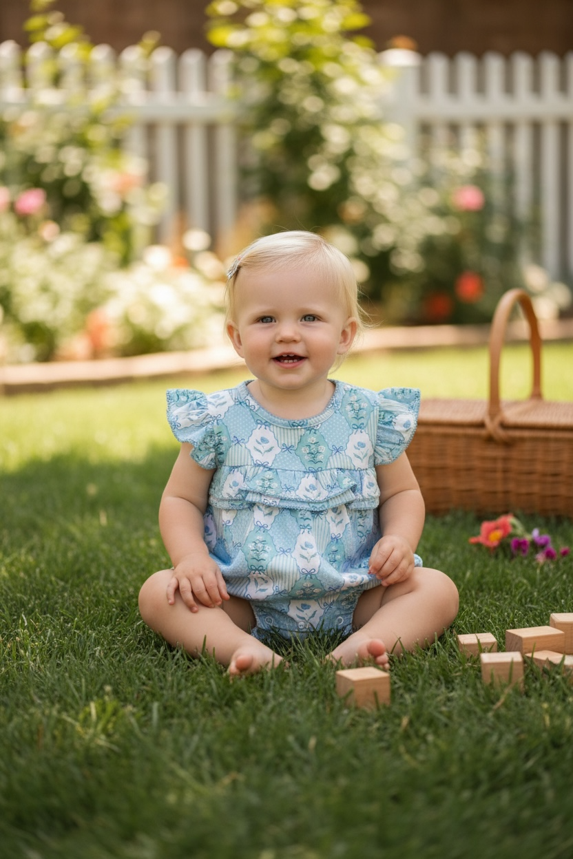 Cypress Row Rosalie Ruffle Floral Romper