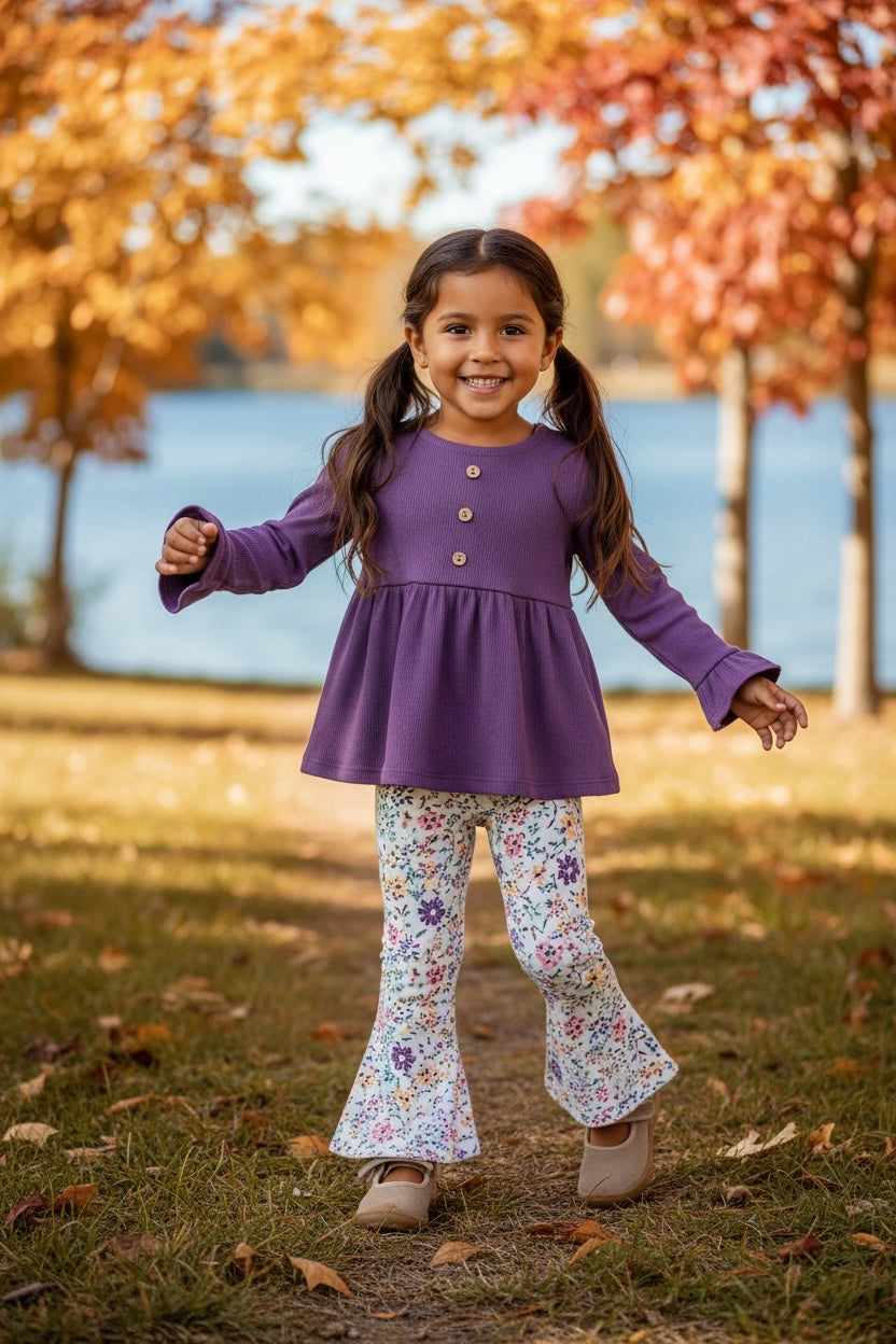 Milly Jay Meadow Floral Bell Bottom Set
