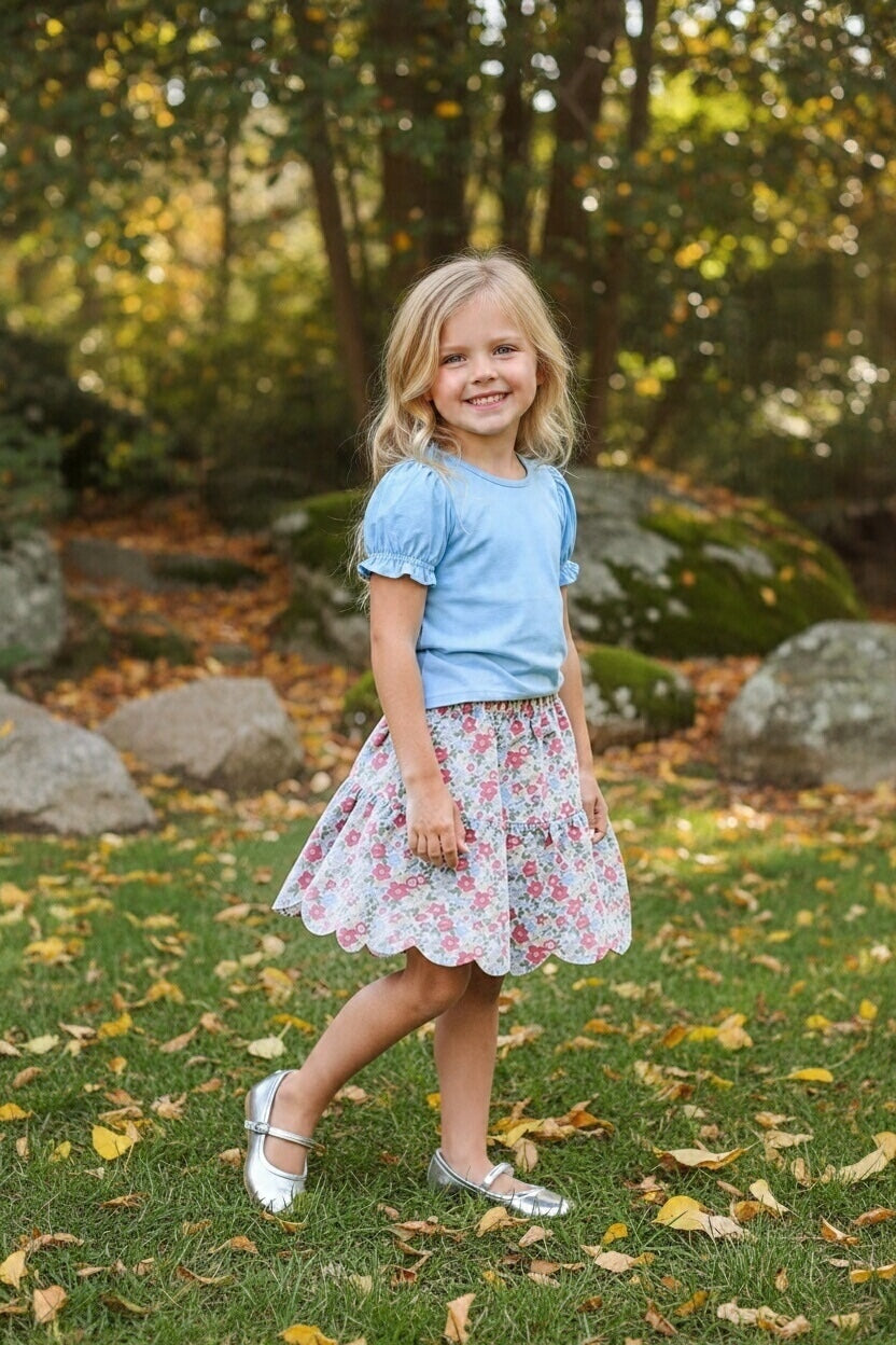 Whimsy Bay Betty's Bouquet Twirl Skirt Set