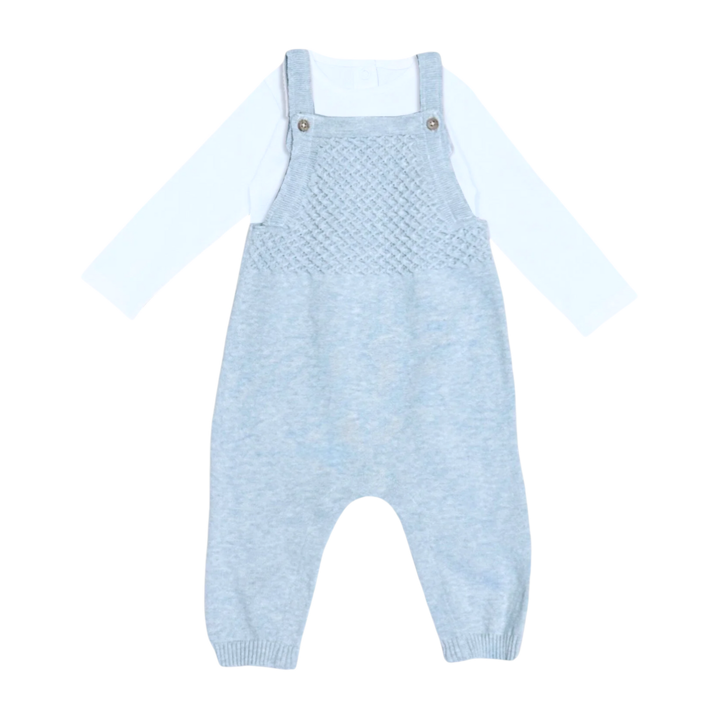 Viverano Organics Sweater Knit Baby Overall & Bodysuit Set