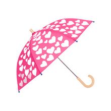 Load image into Gallery viewer, Hatley White Hearts Color Changing Umbrella