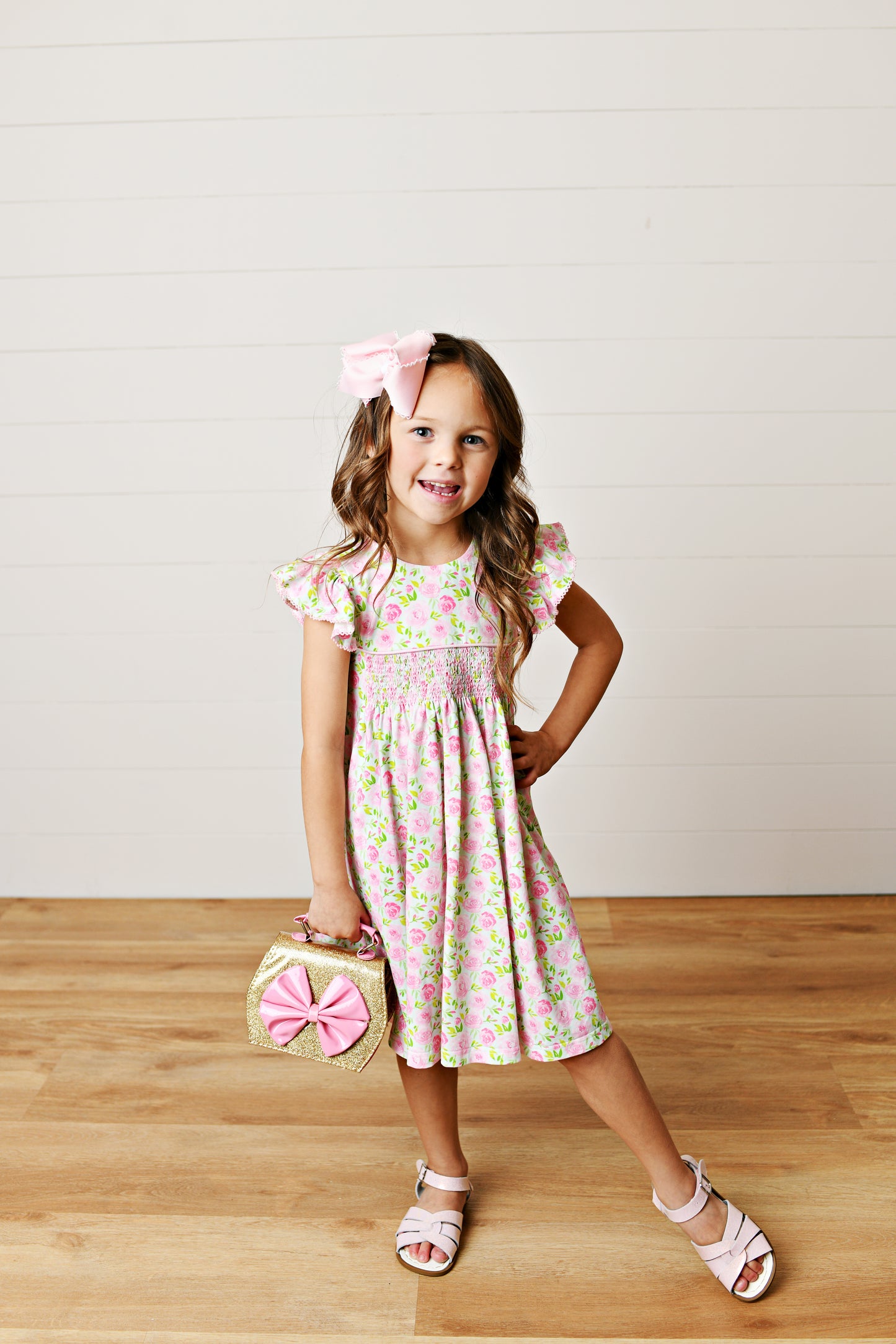 Swoon Baby Roses Smocked Dress