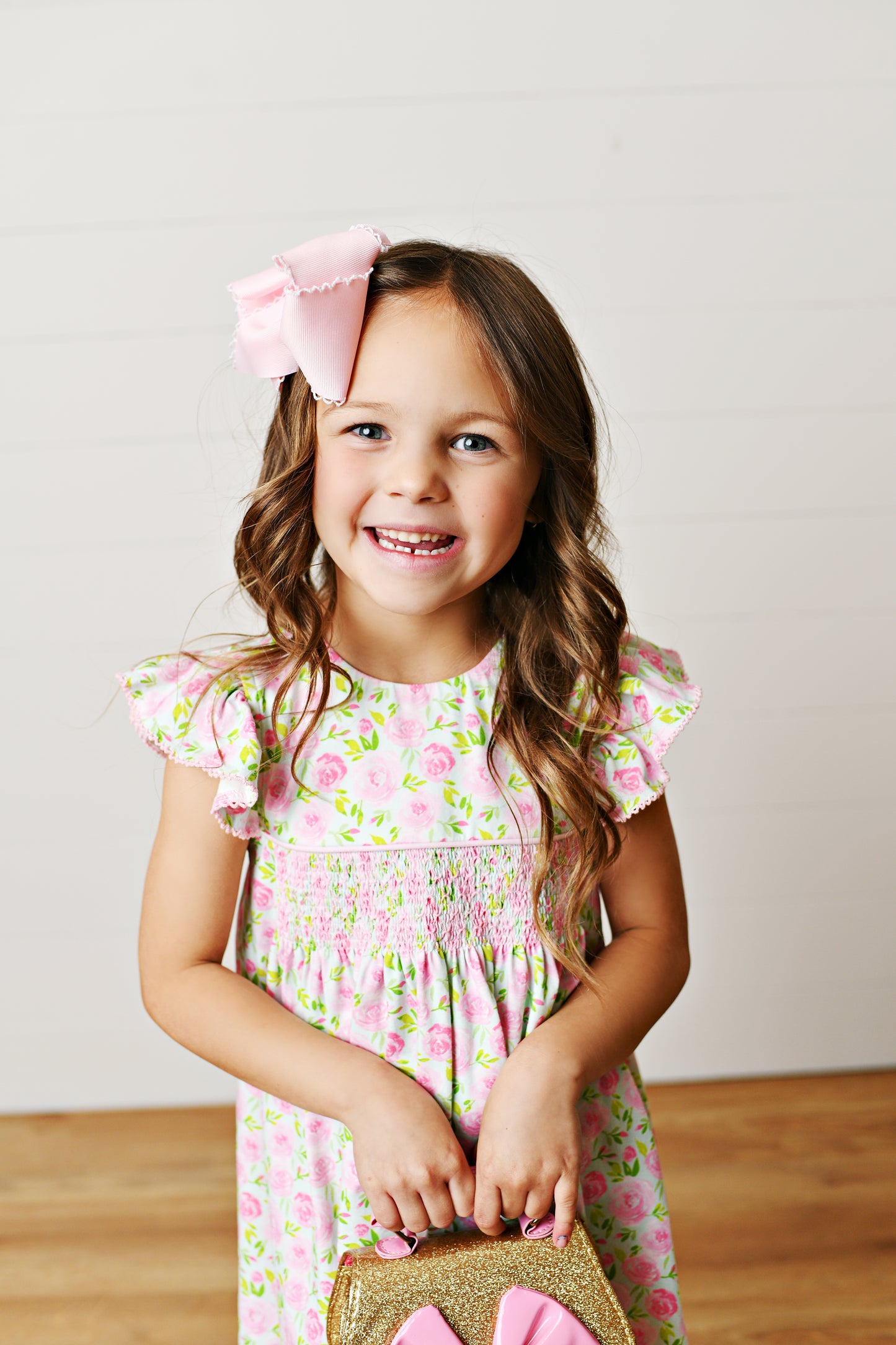 Swoon Baby Roses Smocked Dress