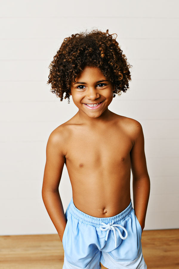 Swoon Baby Watercolor Block Swim Trunks