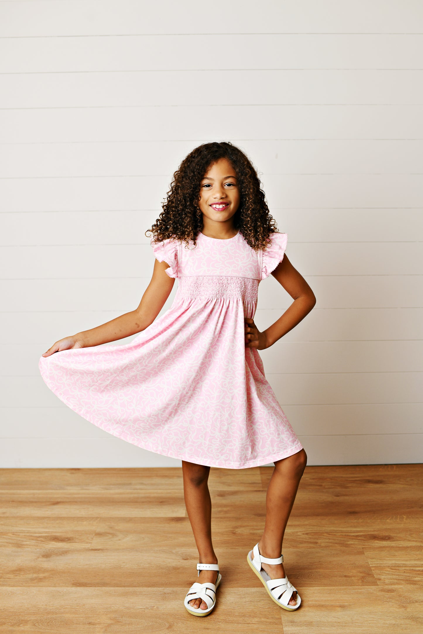 Swoon Baby Bows Smocked Dress