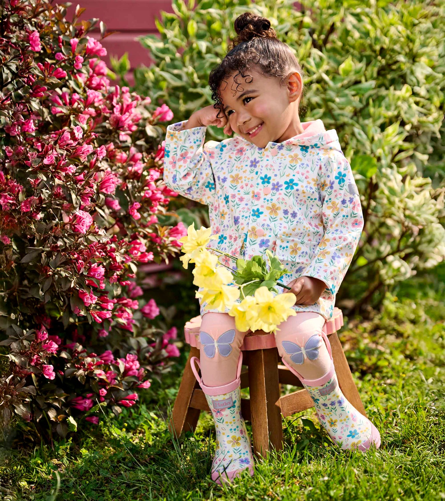 Hatley Little Garden Chicks Rainboot With Handles