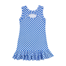 Load image into Gallery viewer, Florence Eiseman Easy Breezy Gingham Knit Dress With Hem Ruffles