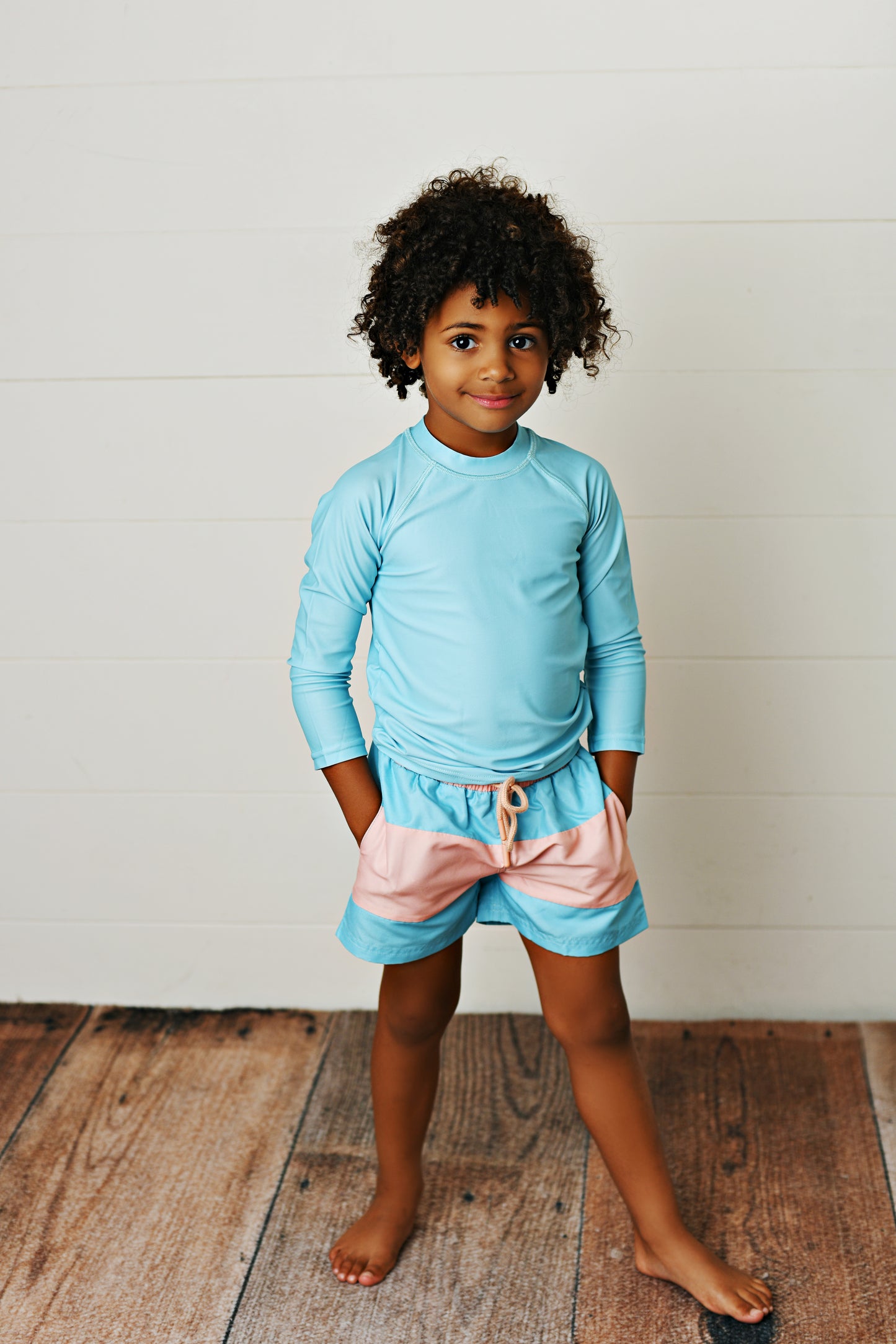 Swoon Baby Sea Breezy Bloom Swim Trunks