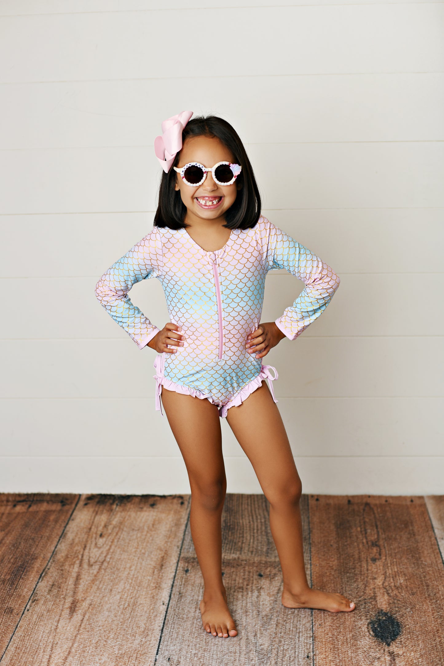 Swoon Baby Shimmer Mermaid UPF 50 Rashguard