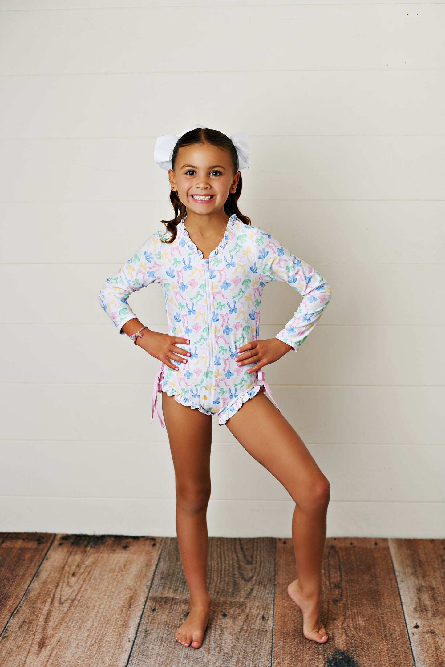 Swoon Baby Bow-tiful Rashguard Swimsuit