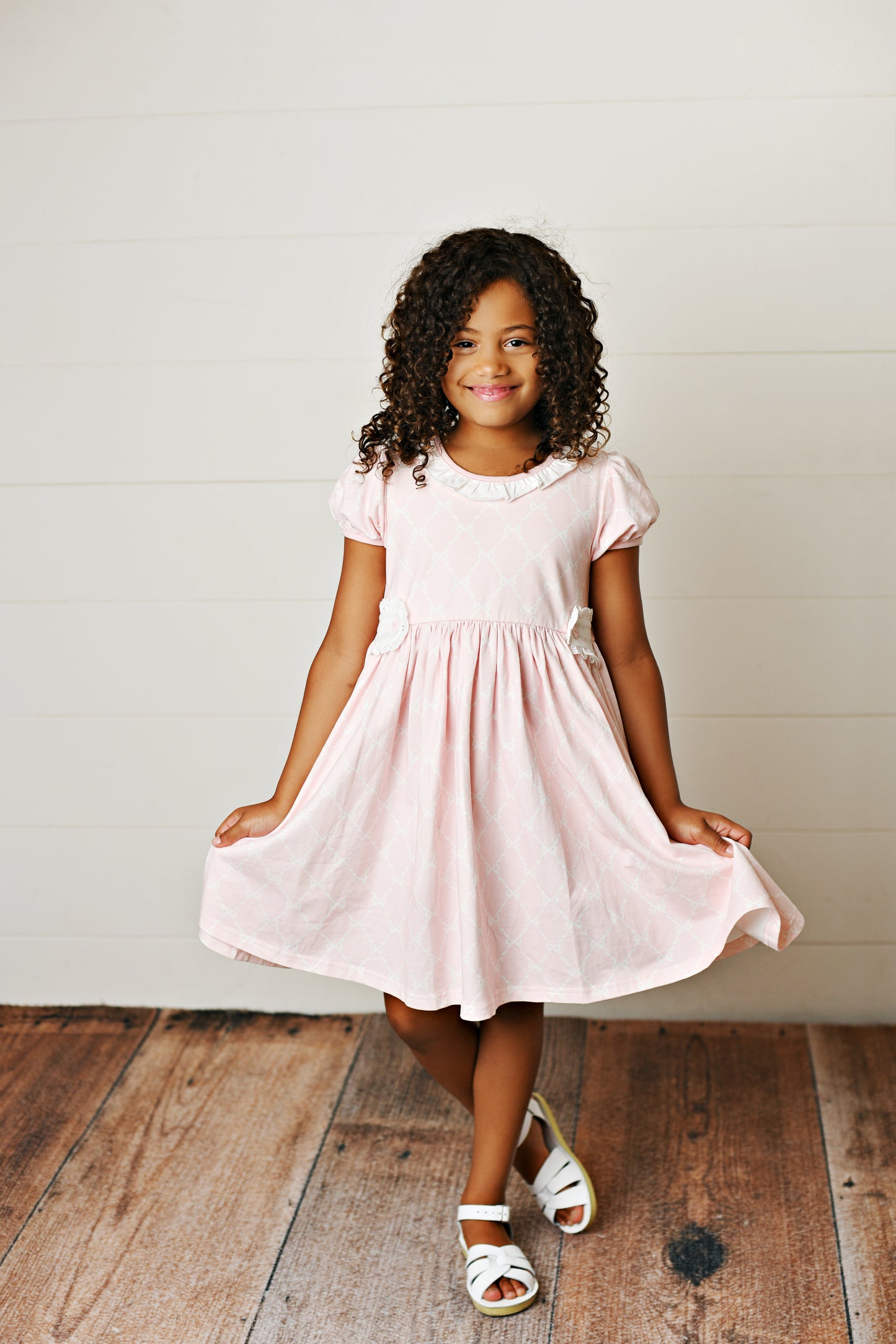 Swoon Baby Pretty Pink Ribbons And Bows Gwen Tab Dress