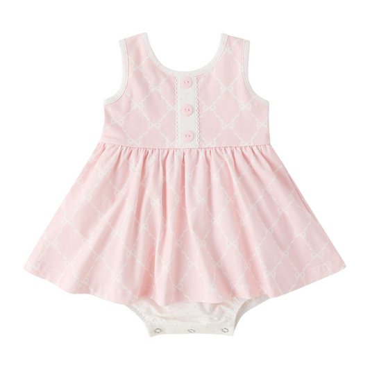 Swoon Baby Pretty Pink Ribbons And Bows Bubble Dress